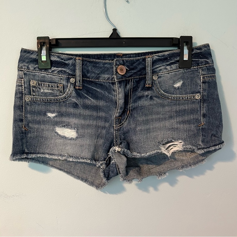 American Eagle Ripped & Distressed Jean Shorts Size 0